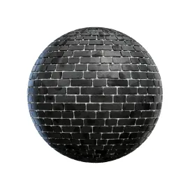Black brick wall